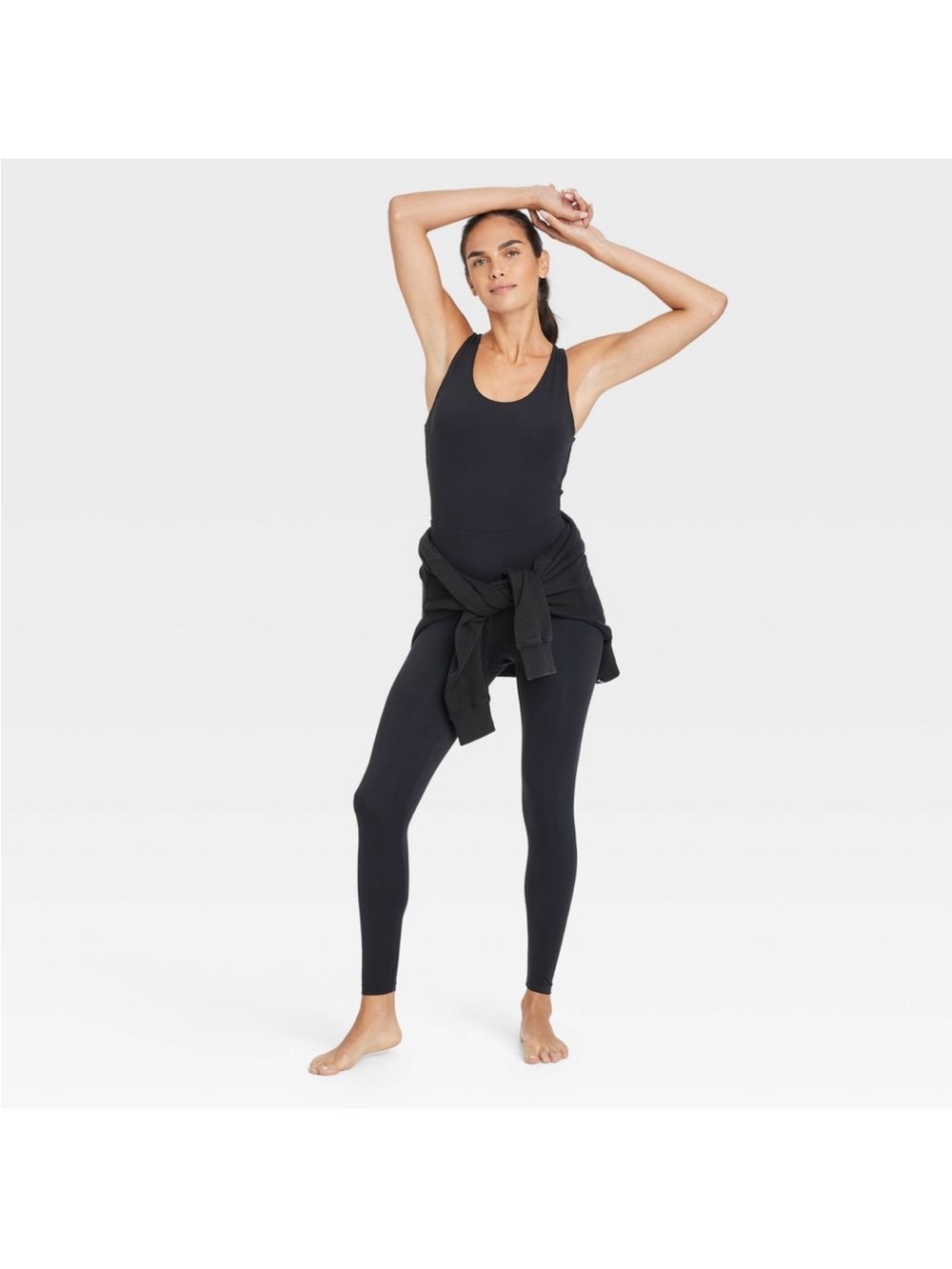 JoyLab Black Scoop-Neck Jumpsuit